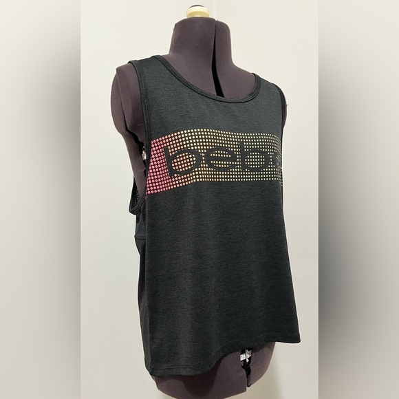 BEBE Sport Sleeveless Logo Tank Top Size S - Picture 2 of 9